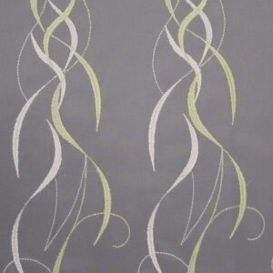 1080  Stickereistore weiß/grün 255 cm