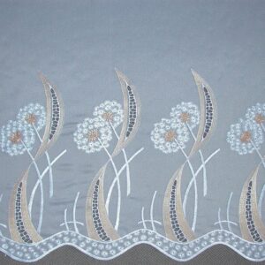 1283 Kurzstore weiß/apricot (2) 145 cm